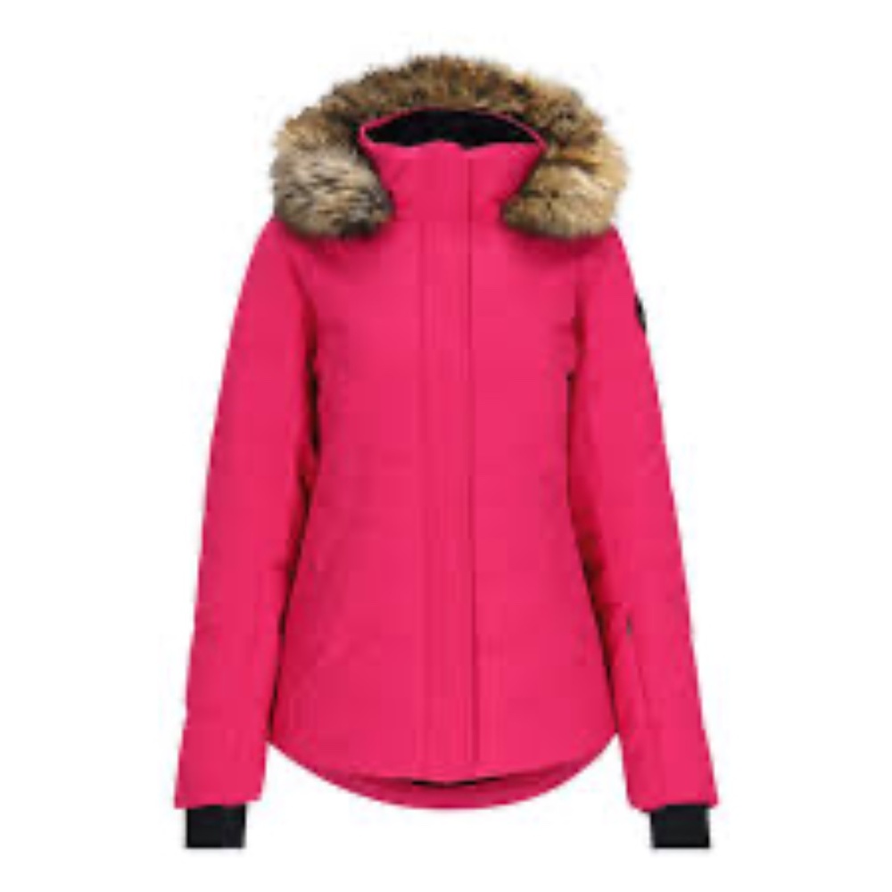 Obermeyer Pink Fuchsia Tuscany II Ski Jacket with fur